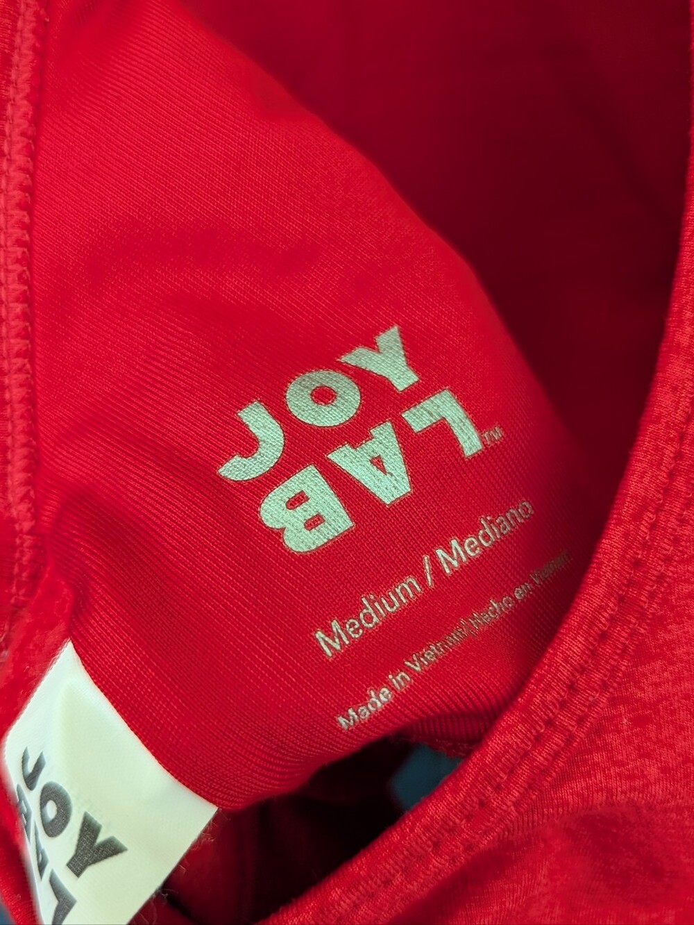 JoyLab Red High Neck Racerback Workout Crop Top | Medium - Picture 5 of 5